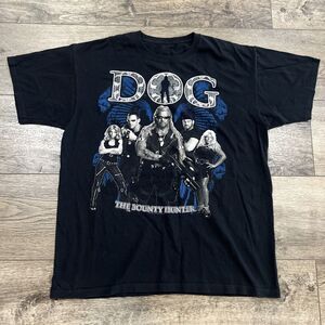 Vintage Y2K Dog The Bounty Hunter Black Graphic Rap Tee Shirt XL